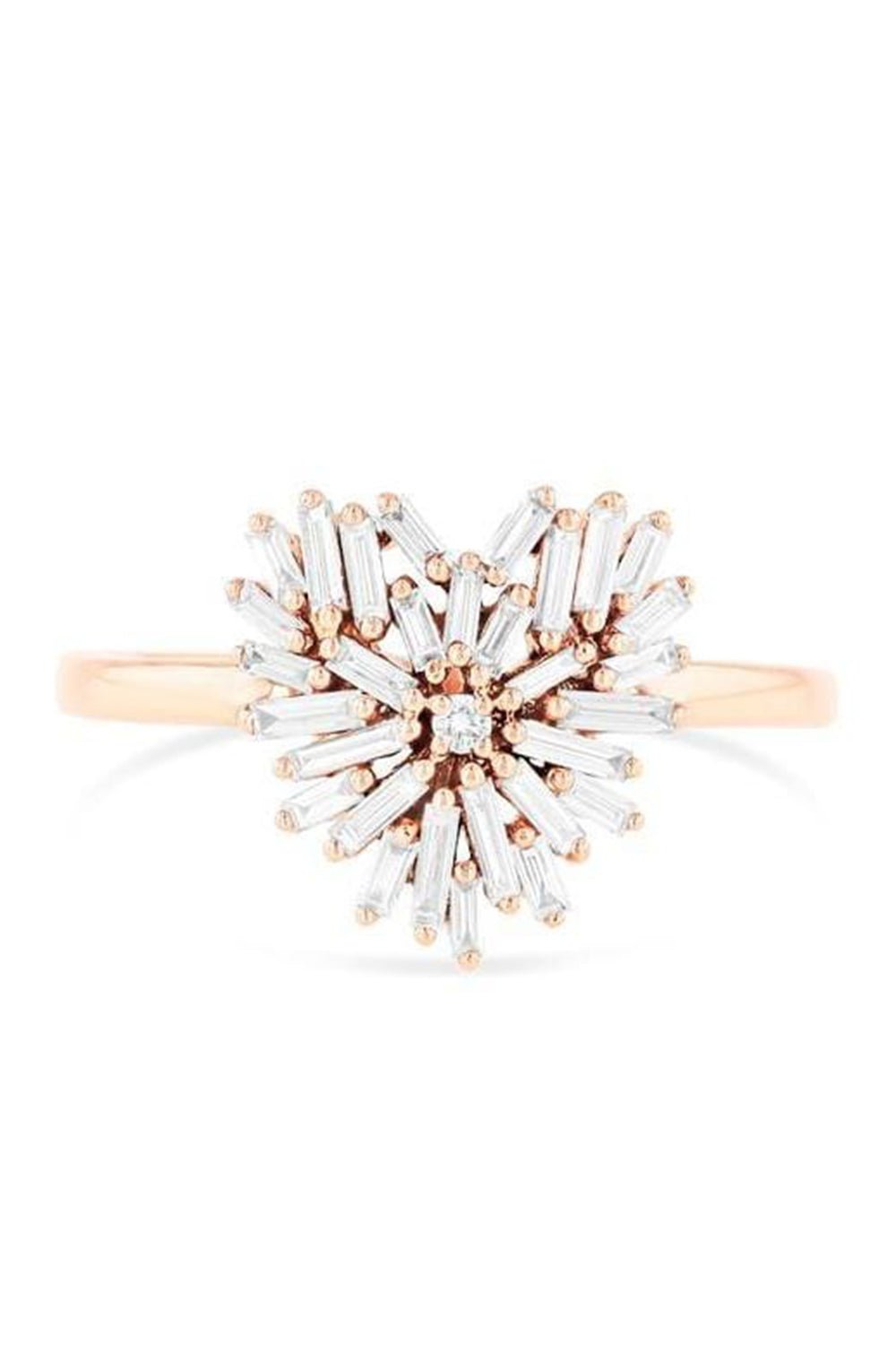 SUZANNE KALAN-Rose Gold Small Heart Ring-ROSE GOLD