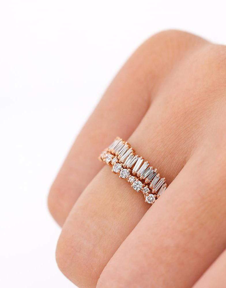 SUZANNE KALAN-Short Stack Half Band-ROSE GOLD