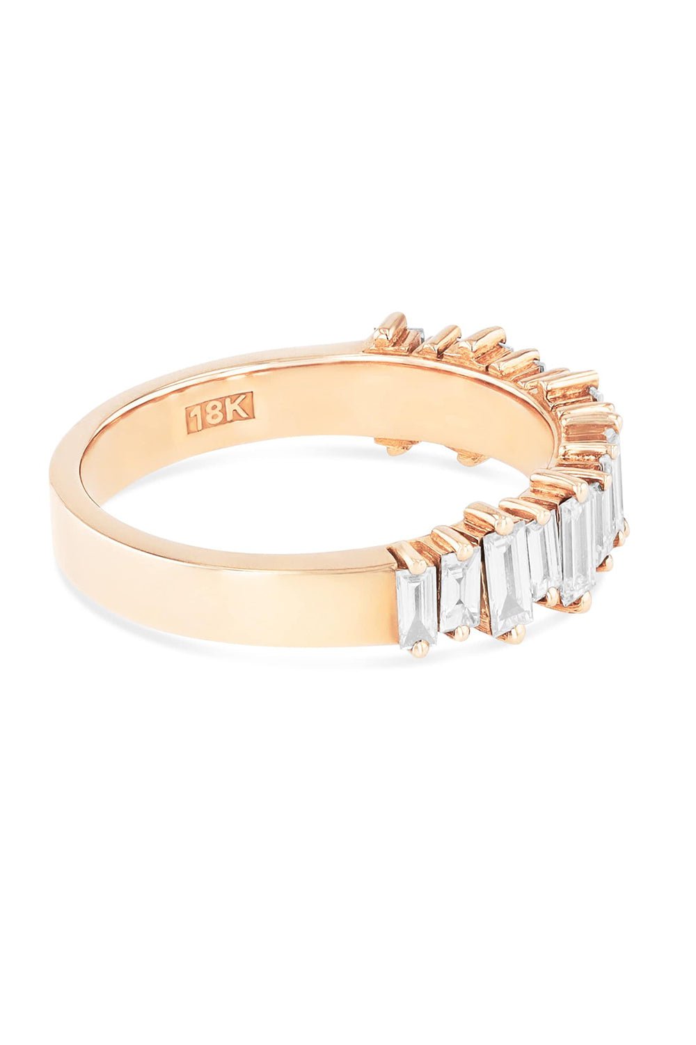 SUZANNE KALAN-Classic Diamond Half Band Ring - Rose Gold-ROSE GOLD
