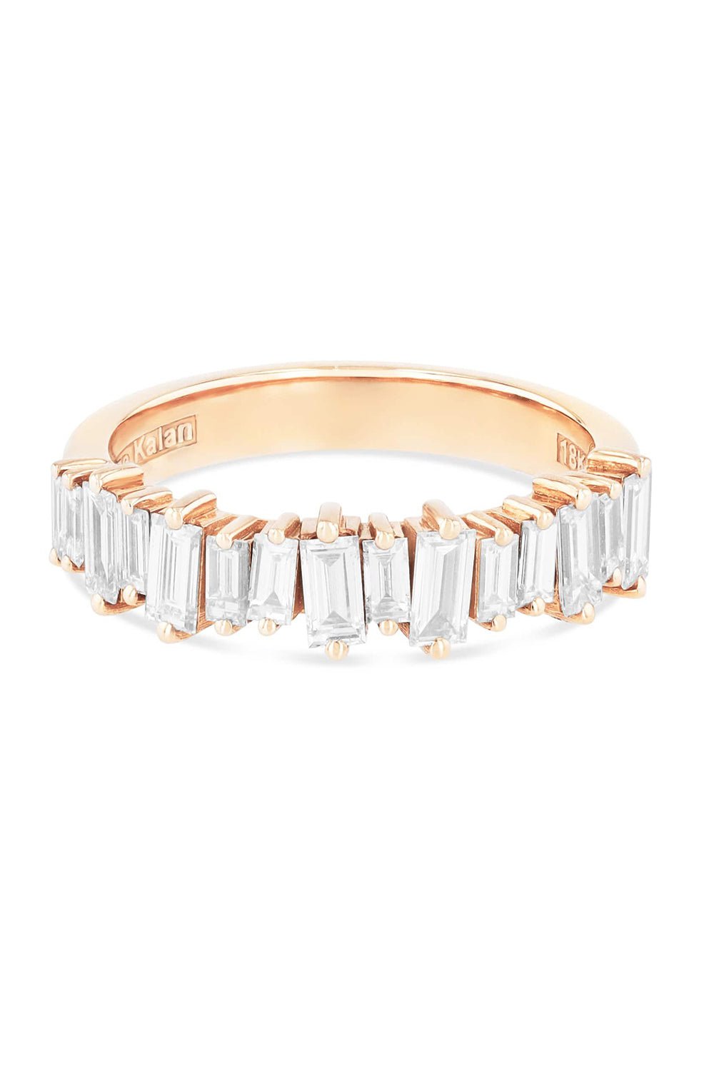 SUZANNE KALAN-Classic Diamond Half Band Ring - Rose Gold-ROSE GOLD