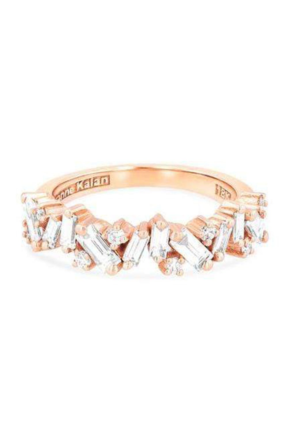 SUZANNE KALAN-Diamond Icon Half Band Ring - Rose Gold-ROSE GOLD