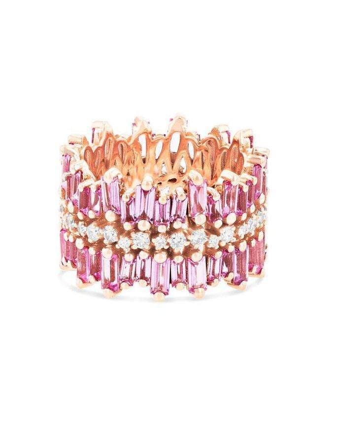 SUZANNE KALAN-Sansa Pink Sapphire Eternity Band-ROSE GOLD