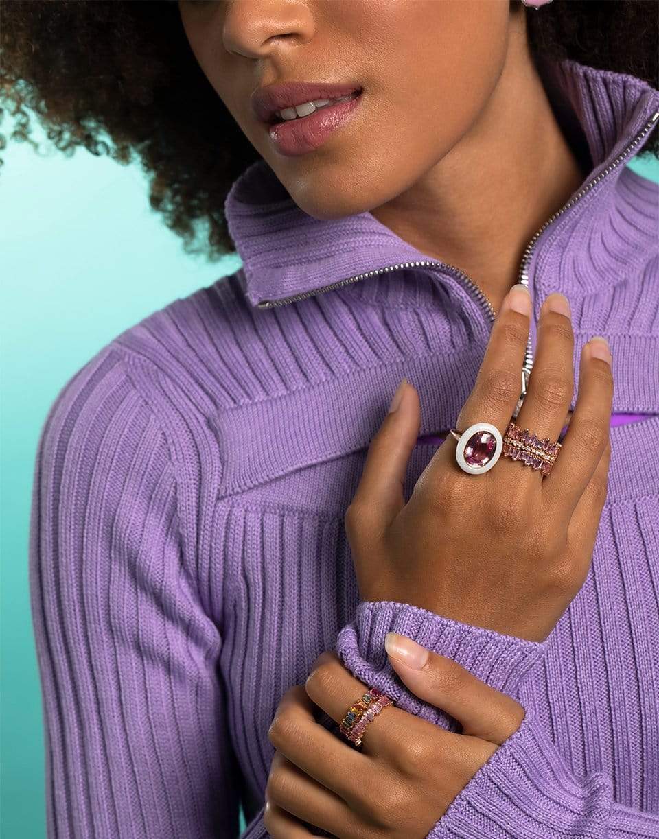 SUZANNE KALAN-Sansa Pink Sapphire Eternity Band-ROSE GOLD