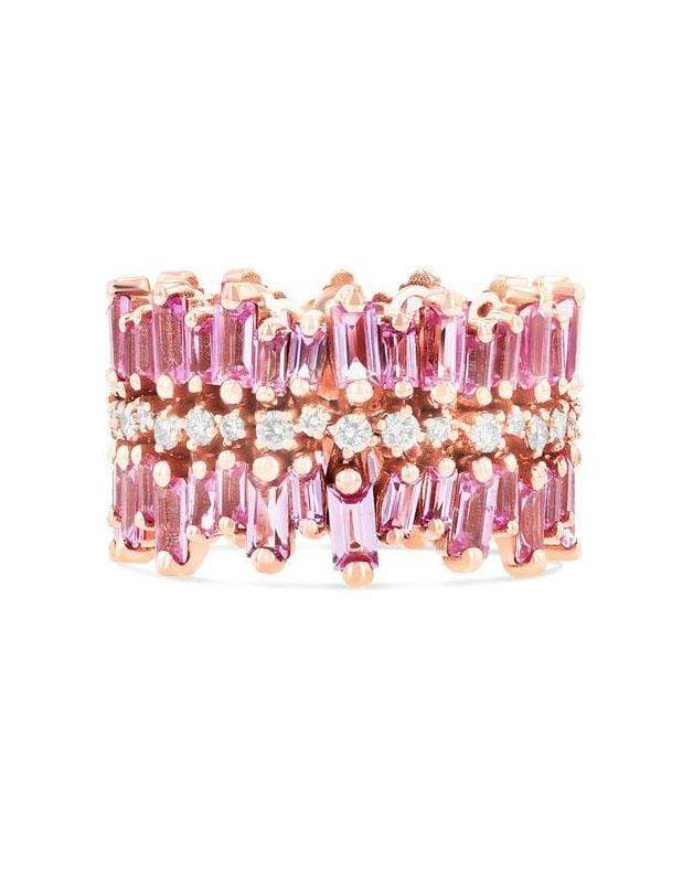 SUZANNE KALAN-Sansa Pink Sapphire Eternity Band-ROSE GOLD