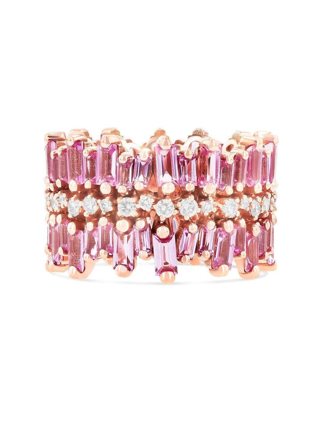 SUZANNE KALAN-Sansa Pink Sapphire Eternity Band-ROSE GOLD