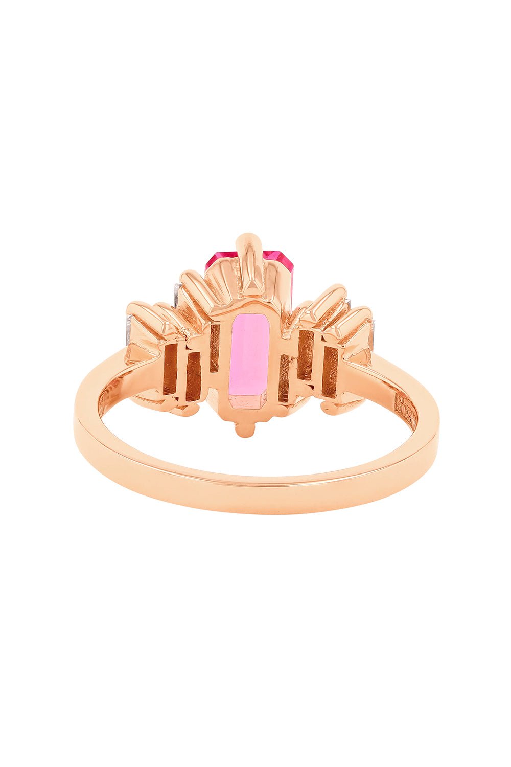 SUZANNE KALAN-Pink Sapphire Diamond Ring-ROSE GOLD