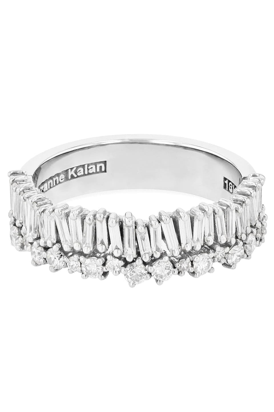 SUZANNE KALAN-Diamond Baguette Fireworks Half Band Ring-