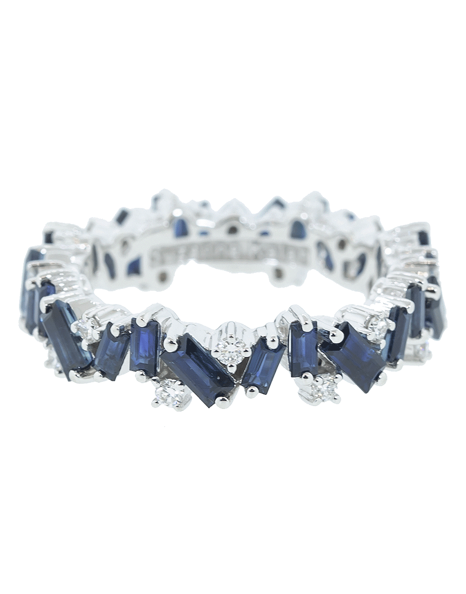 SUZANNE KALAN-Blue Sapphire Bliss Eternity Band-WHITE GOLD