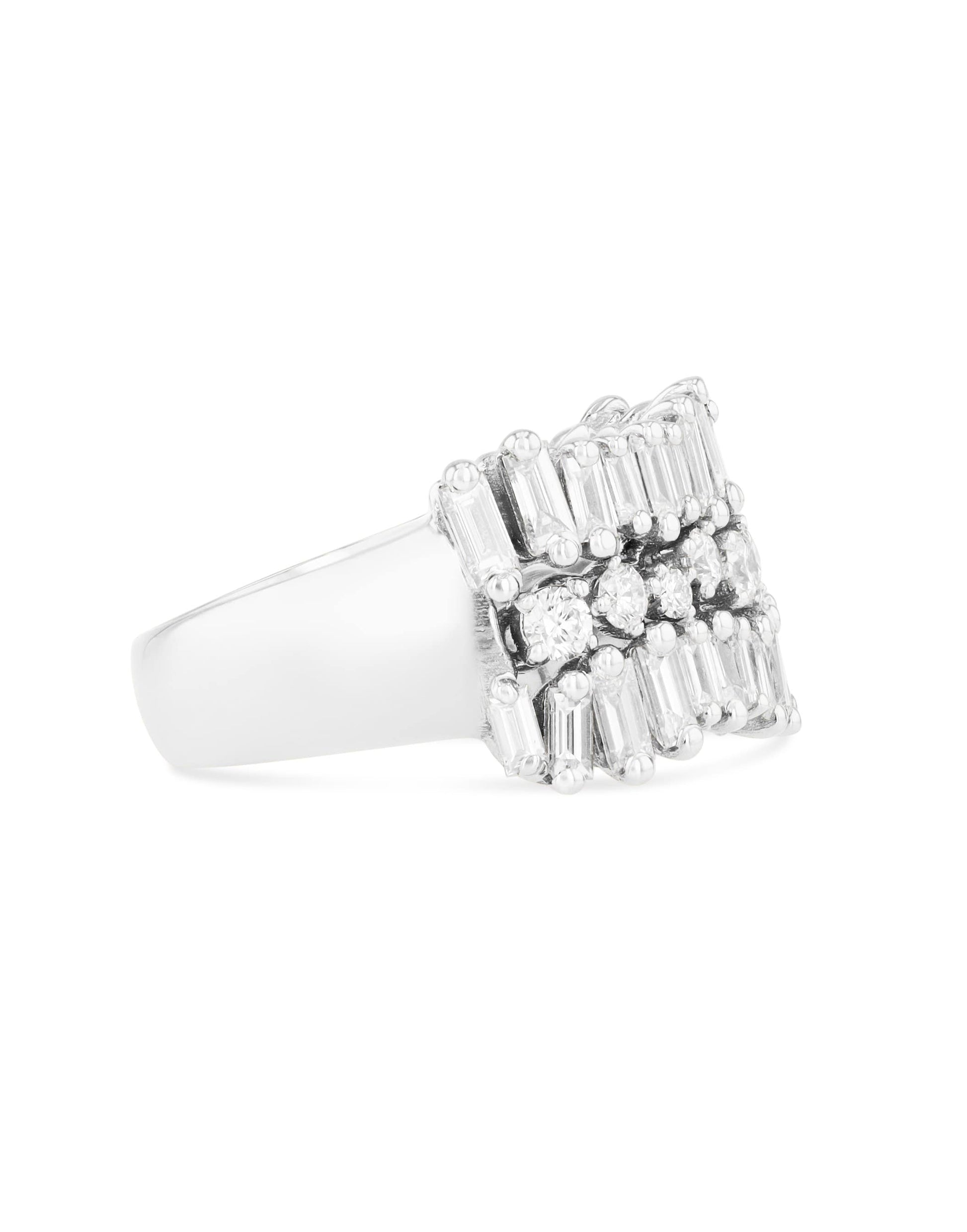 SUZANNE KALAN-Felicity Diamond Half Band - White Gold-WHITE GOLD
