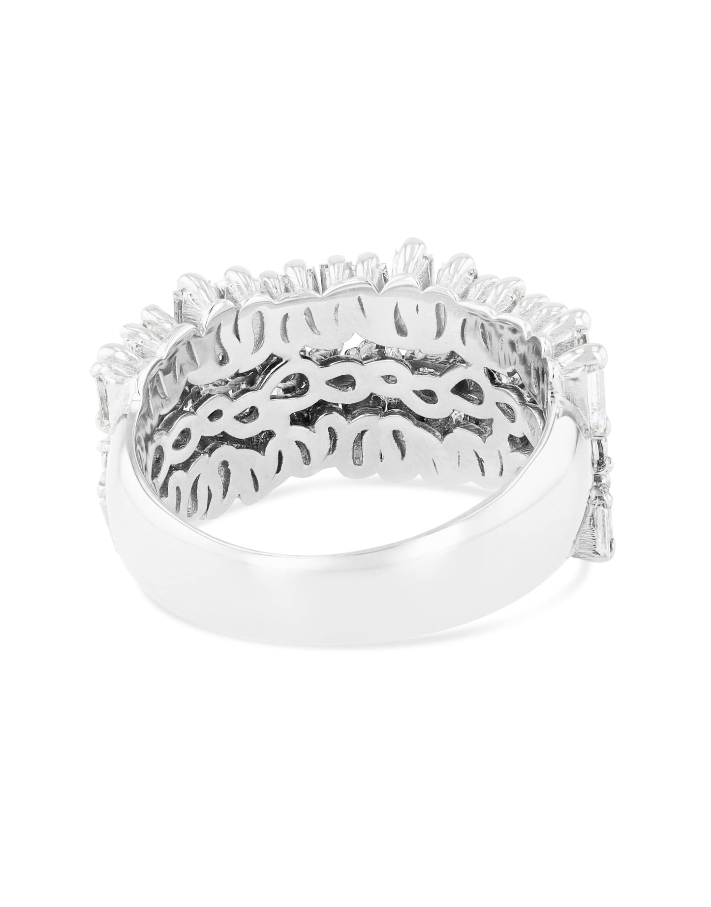 SUZANNE KALAN-Felicity Diamond Half Band - White Gold-WHITE GOLD