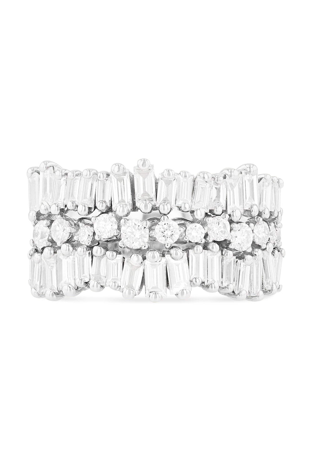 SUZANNE KALAN-Felicity Diamond Half Band - White Gold-WHITE GOLD