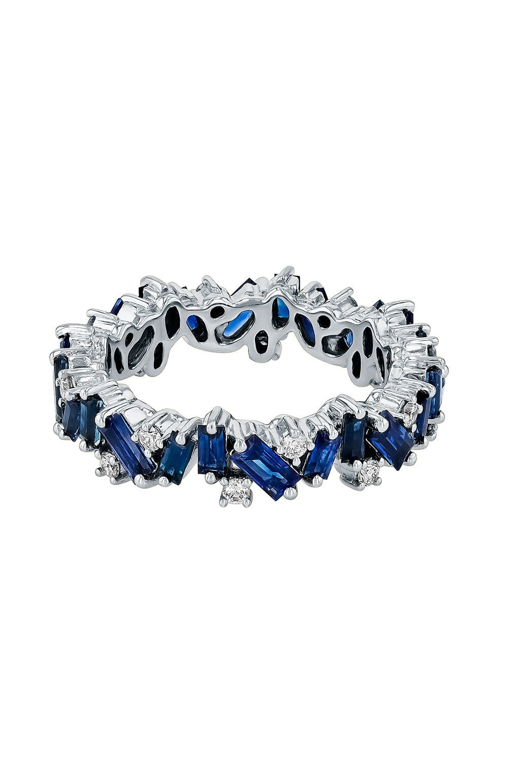 SUZANNE KALAN-Frenzy Sapphire Eternity Ring-WHITE GOLD