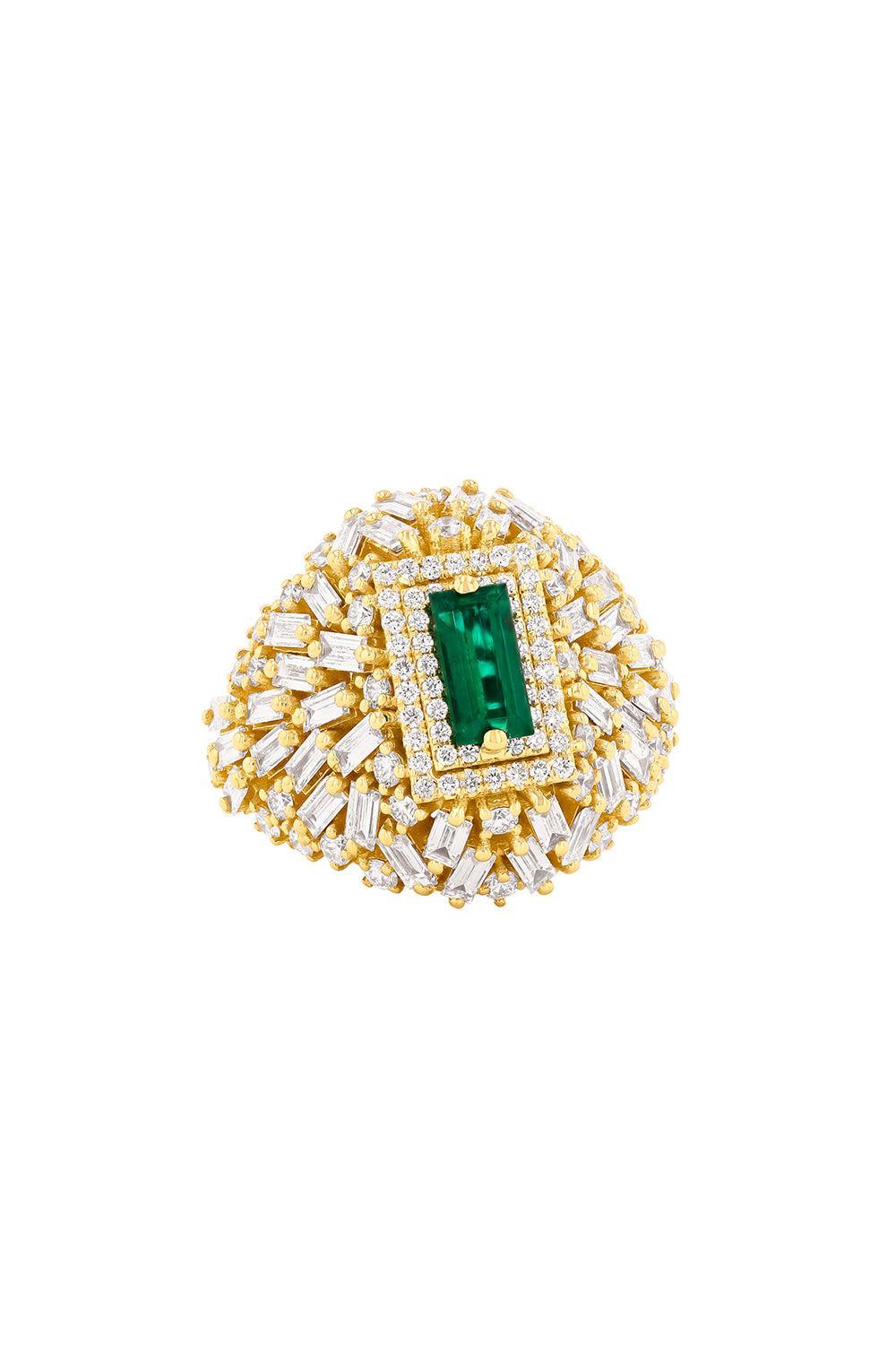 Emerald Ring-YELLOW GOLD-7-JEWELRYFINE JEWELRING-SUZANNE KALAN