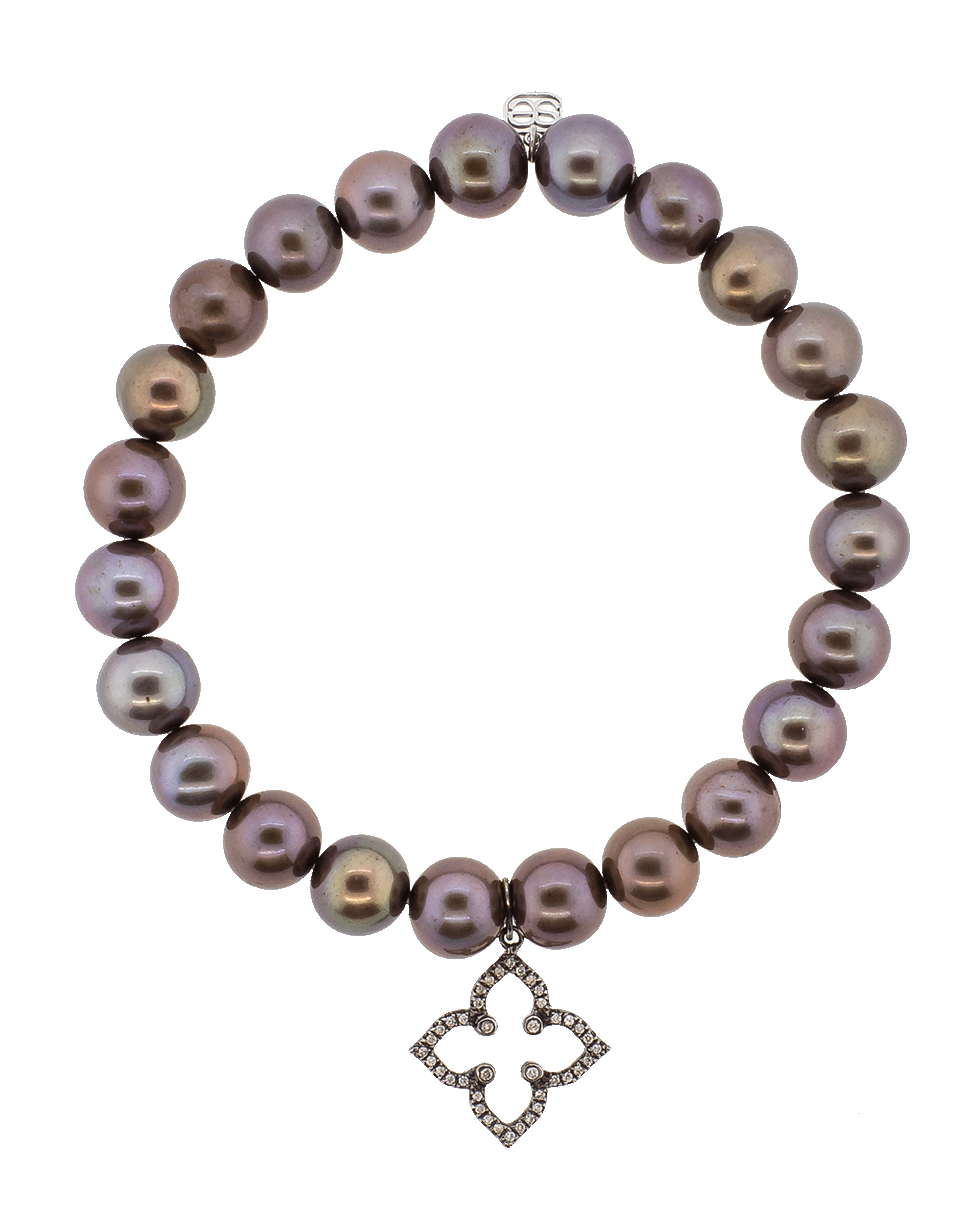 SYDNEY EVAN-Moroccan Star Charm Bracelet-BLACK GOLD