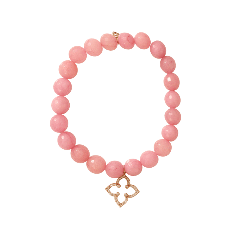 SYDNEY EVAN-Moroccan Star Beaded Bracelet-ROSE GOLD