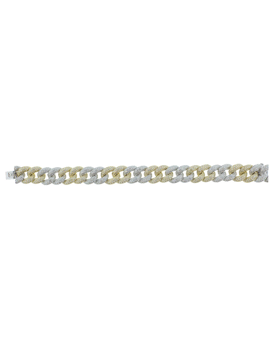 SYDNEY EVAN-Diamond Pave Link Bracelet-WHITE GOLD