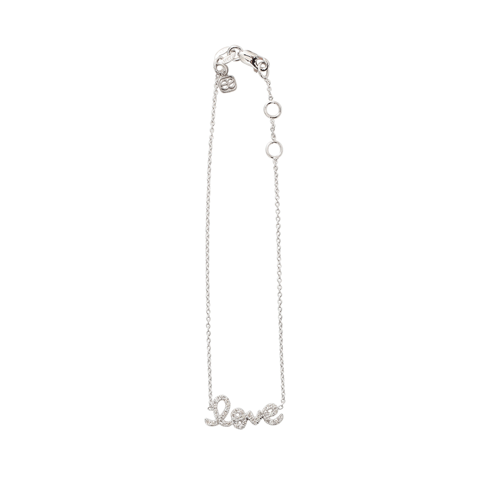 SYDNEY EVAN-Love Diamond Pave Bracelet-WHITE GOLD