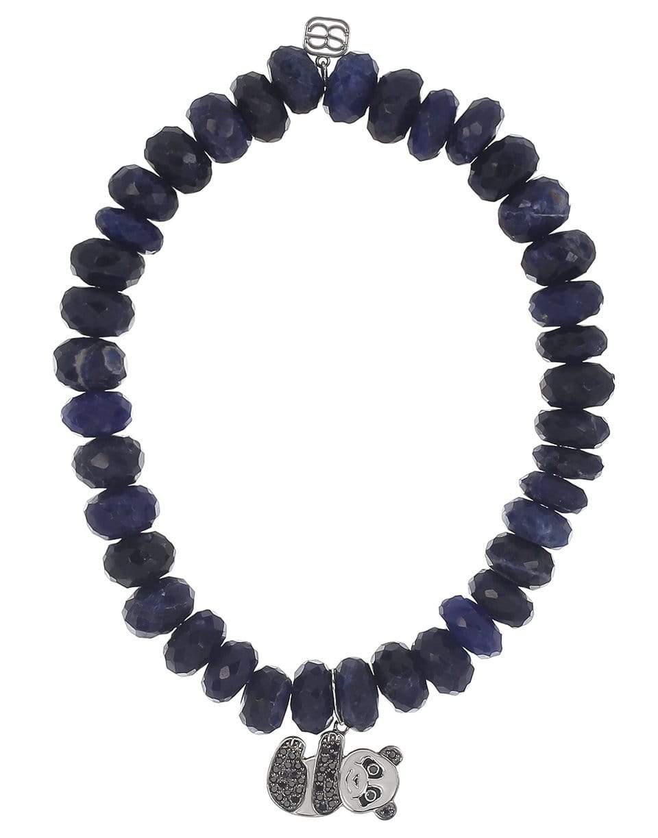 SYDNEY EVAN-Panda Charm Sodalite Bracelet-WHITE GOLD