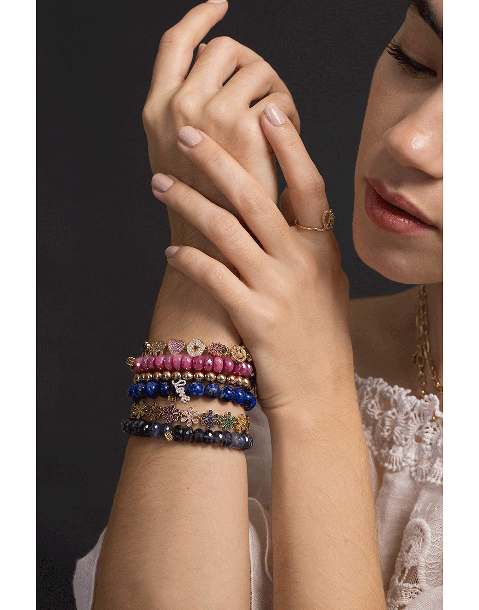 SYDNEY EVAN-15th Anniversary Multicolor Bracelet-YELLOW GOLD