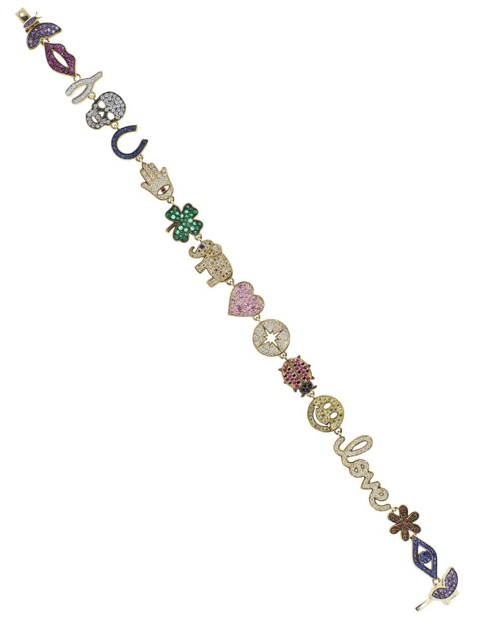 SYDNEY EVAN-15th Anniversary Multicolor Bracelet-YELLOW GOLD