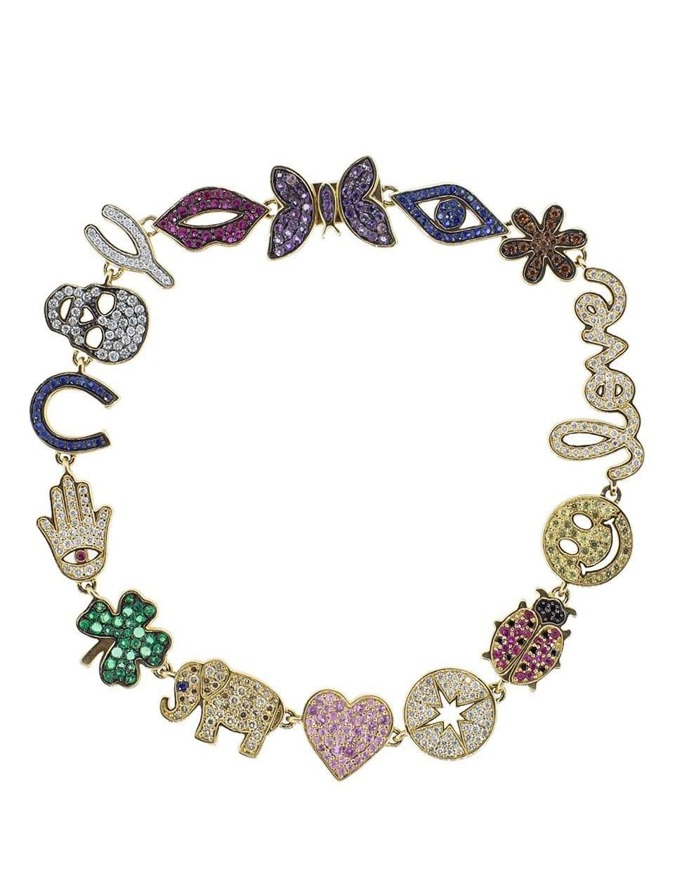 SYDNEY EVAN-15th Anniversary Multicolor Bracelet-YELLOW GOLD