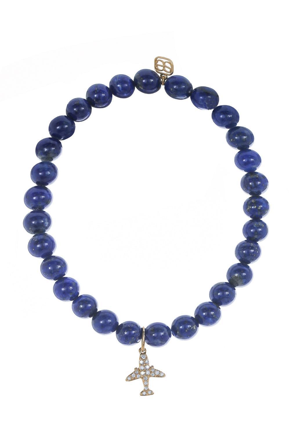 Airplane Lapis Charm Bracelet-YELLOW GOLD-JEWELRYFINE JEWELBRACELET O-SYDNEY EVAN