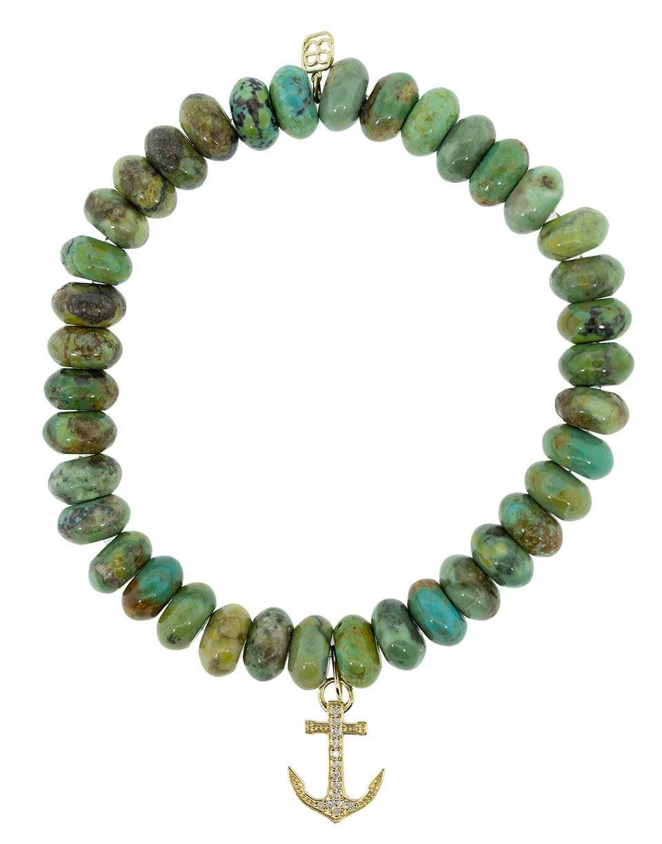 SYDNEY EVAN-Anchor Charm Bracelet-YELLOW GOLD