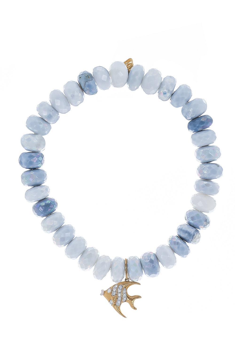 Angel Fish Blue Opal Charm Bracelet-YELLOW GOLD-JEWELRYFINE JEWELBRACELET O-SYDNEY EVAN