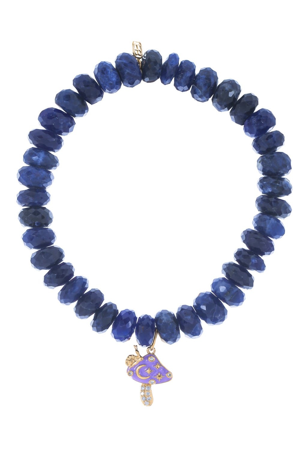 SYDNEY EVAN-Celestial Mushroom Sodalite Charm Bracelet-YELLOW GOLD