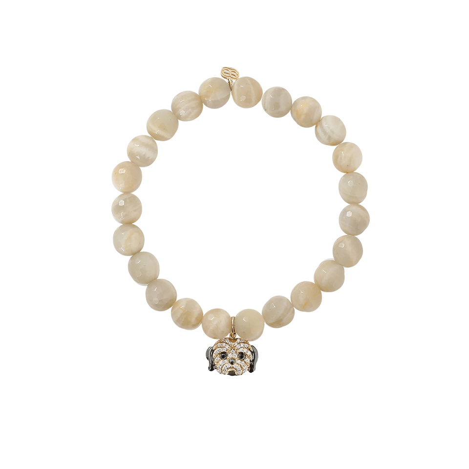SYDNEY EVAN-Charlie Marble Moonstone Beaded Bracelet-YELLOW GOLD