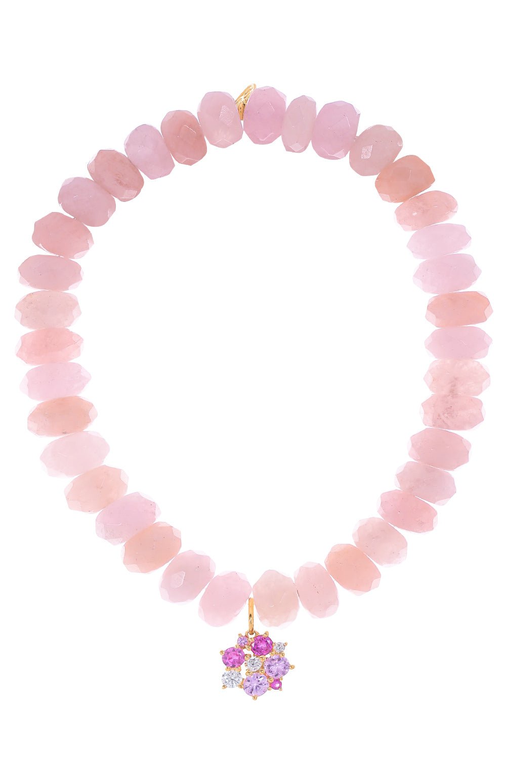 SYDNEY EVAN-Cocktail Disc Morganite Charm Bracelet-YELLOW GOLD