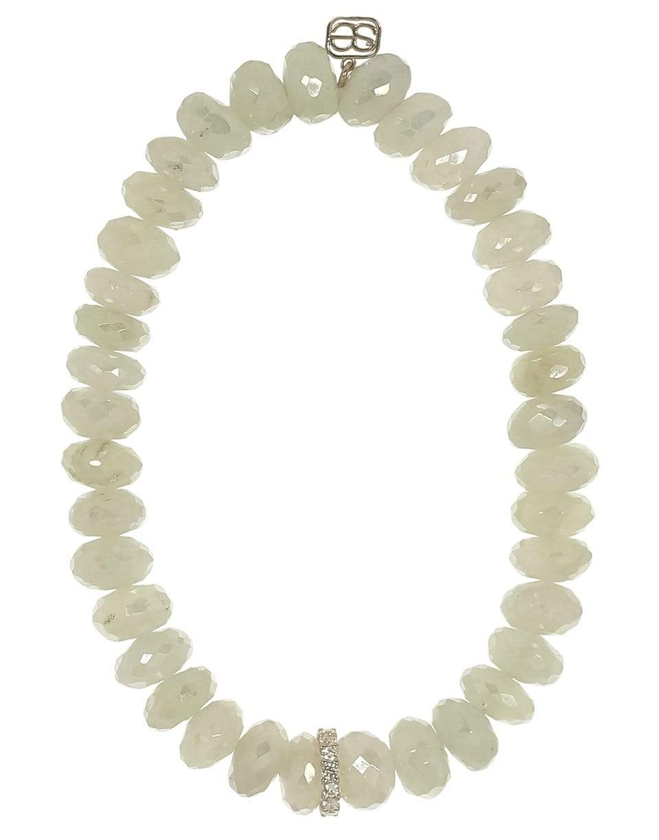 SYDNEY EVAN-Diamond and Prehnite Bead Bracelet-YELLOW GOLD