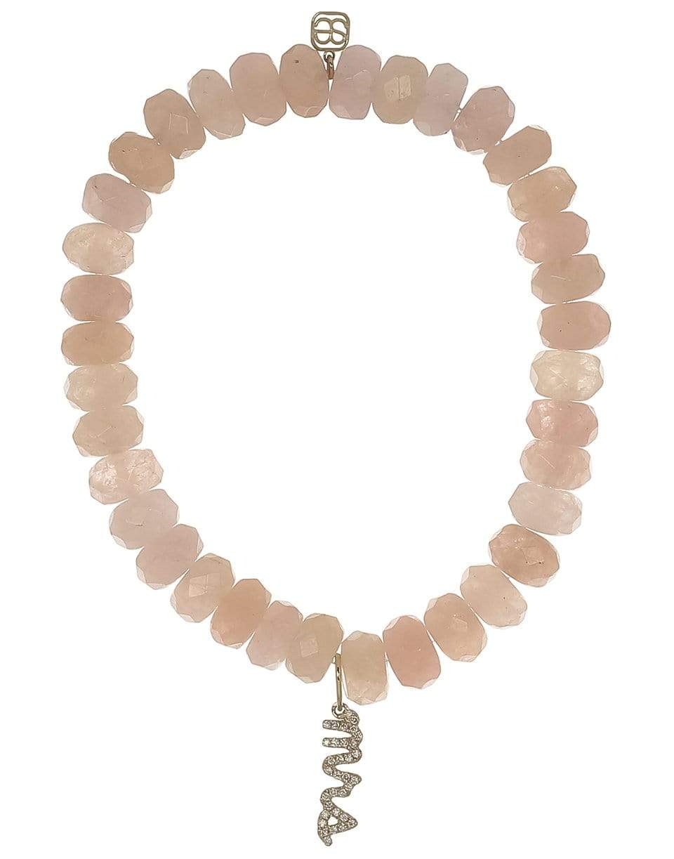 SYDNEY EVAN-Diamond Mrs Charm Morganite Bracelet-YELLOW GOLD