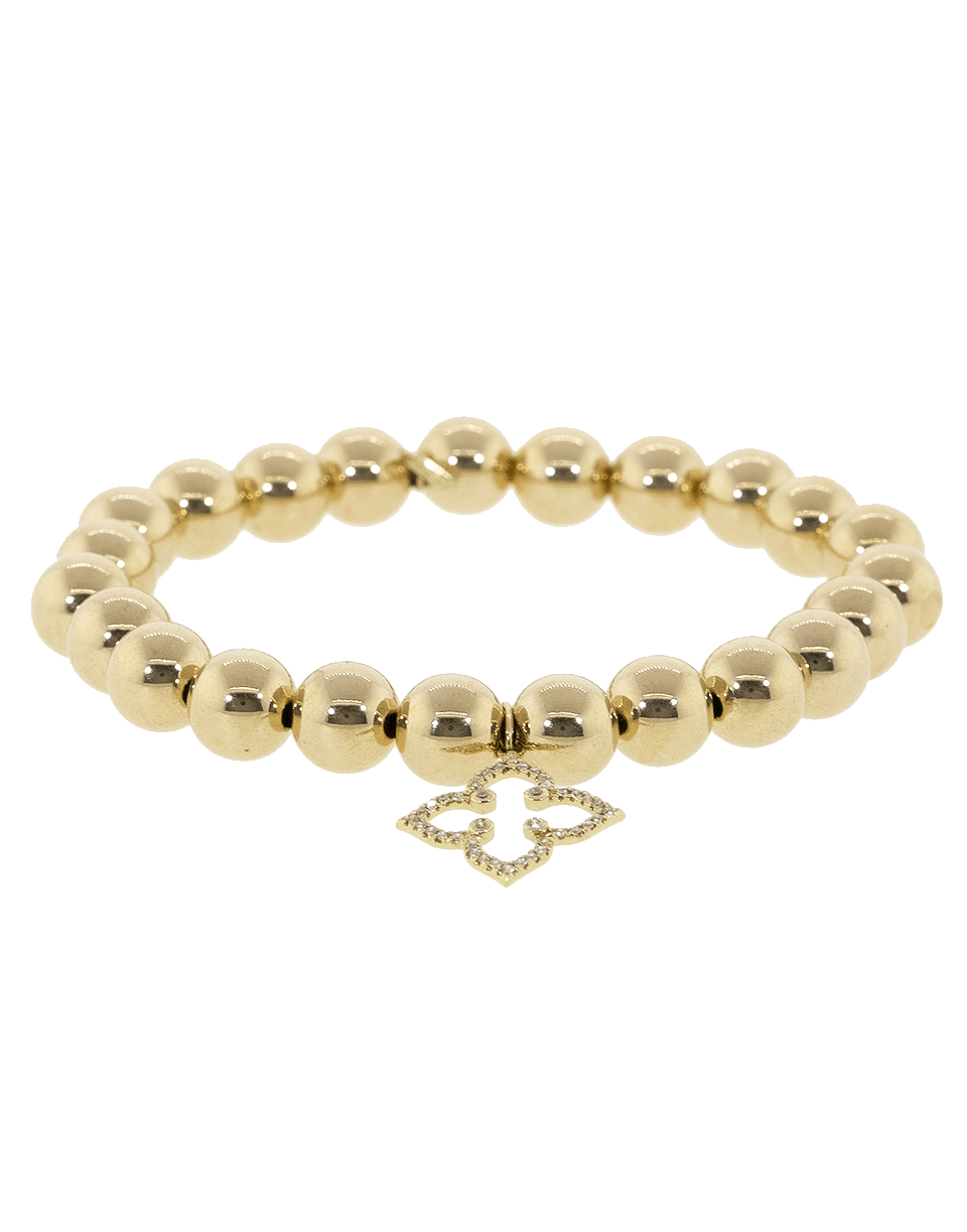 SYDNEY EVAN-Diamond Pave Moroccan Flower Bracelet-YELLOW GOLD