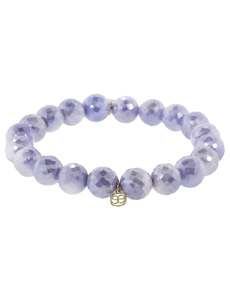 SYDNEY EVAN-Diamond Pave Turtle Lavender Moonstone Bracelet-YELLOW GOLD
