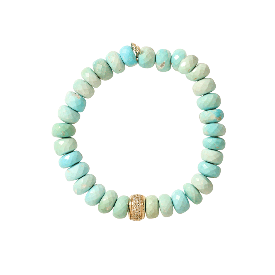 SYDNEY EVAN-Diamond Rondelle Beaded Bracelet-YELLOW GOLD