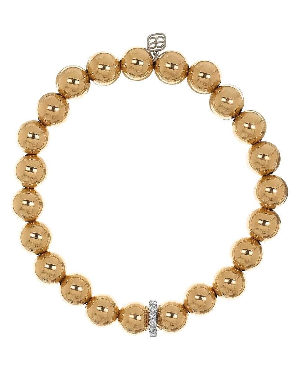 SYDNEY EVAN-Diamond Rondelle Gold Bead Bracelet-YELLOW GOLD