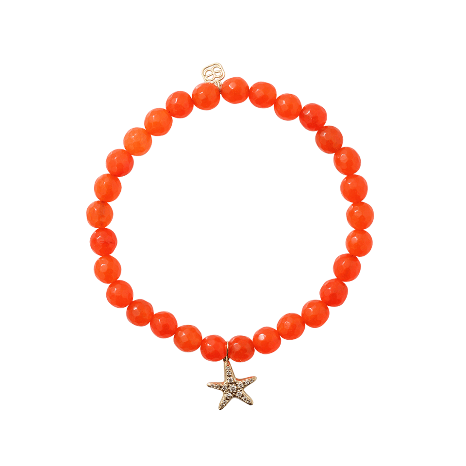 SYDNEY EVAN-Diamond Starfish Beaded Bracelet-YELLOW GOLD