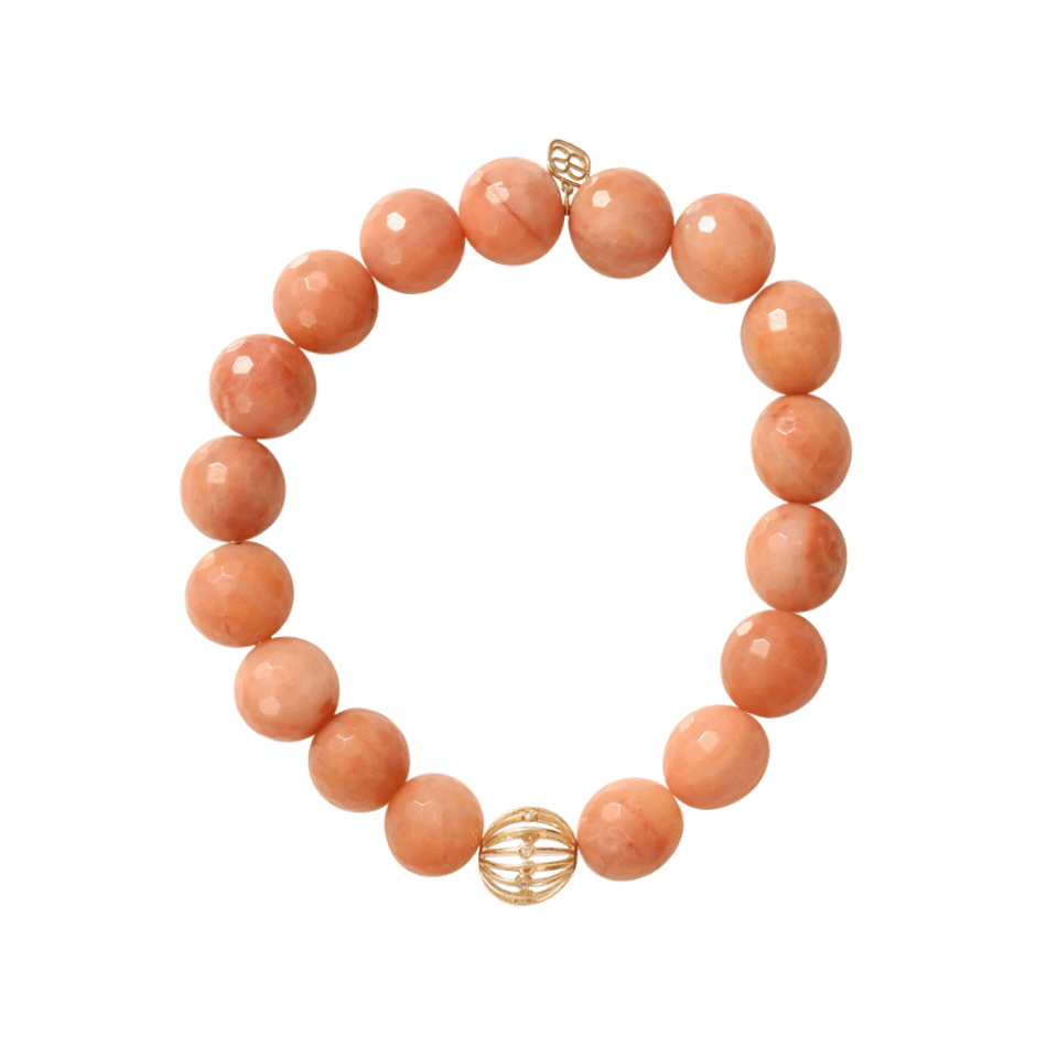 SYDNEY EVAN-Diamond Wire Ball Beaded Bracelet-YELLOW GOLD