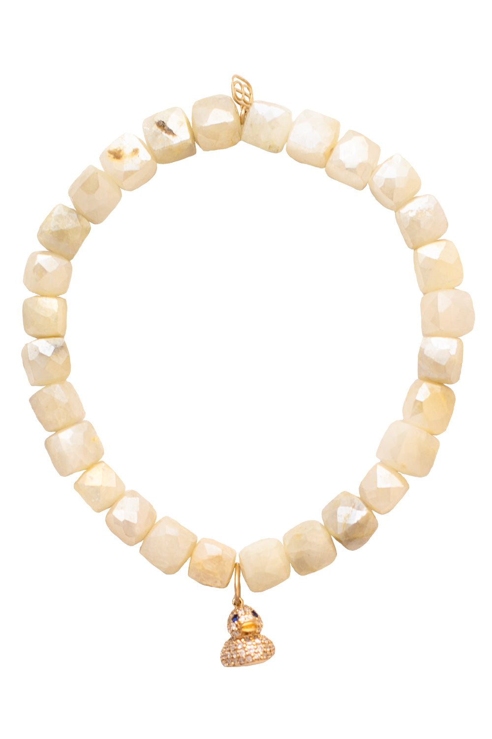 SYDNEY EVAN-Duck Quartz Charm Bracelet-YELLOW GOLD
