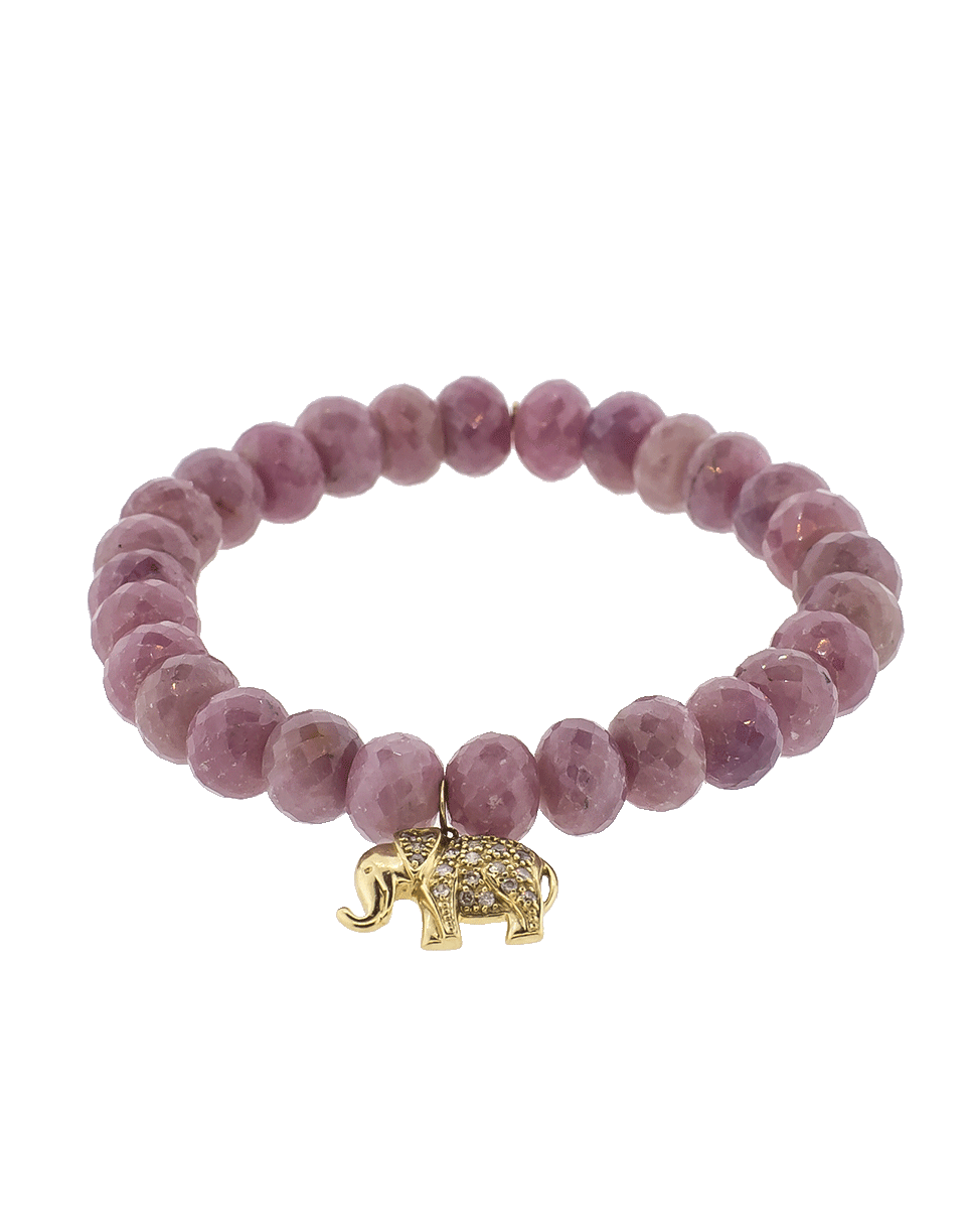 SYDNEY EVAN-Elephant Charm Bracelet-YELLOW GOLD
