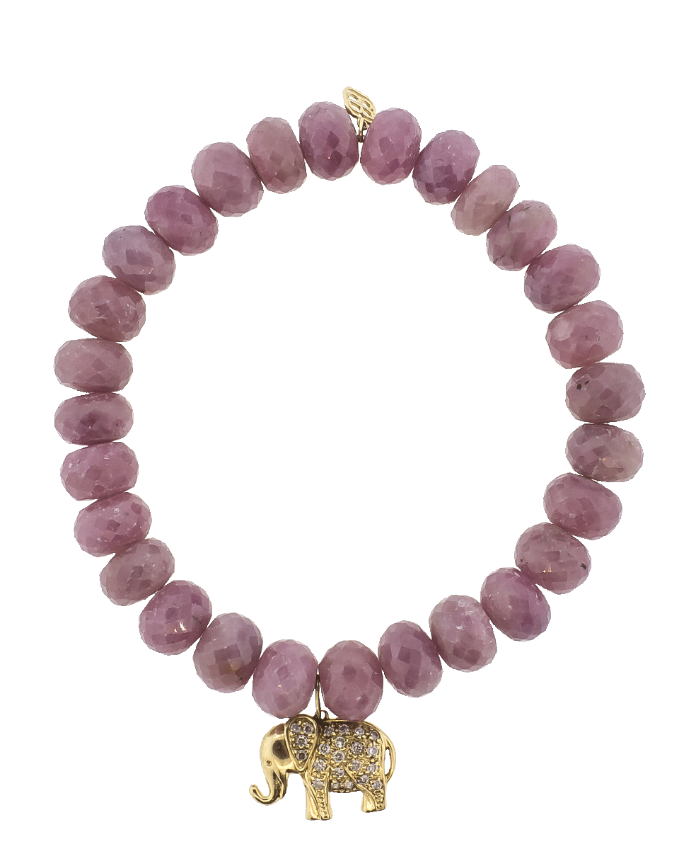 SYDNEY EVAN-Elephant Charm Bracelet-YELLOW GOLD