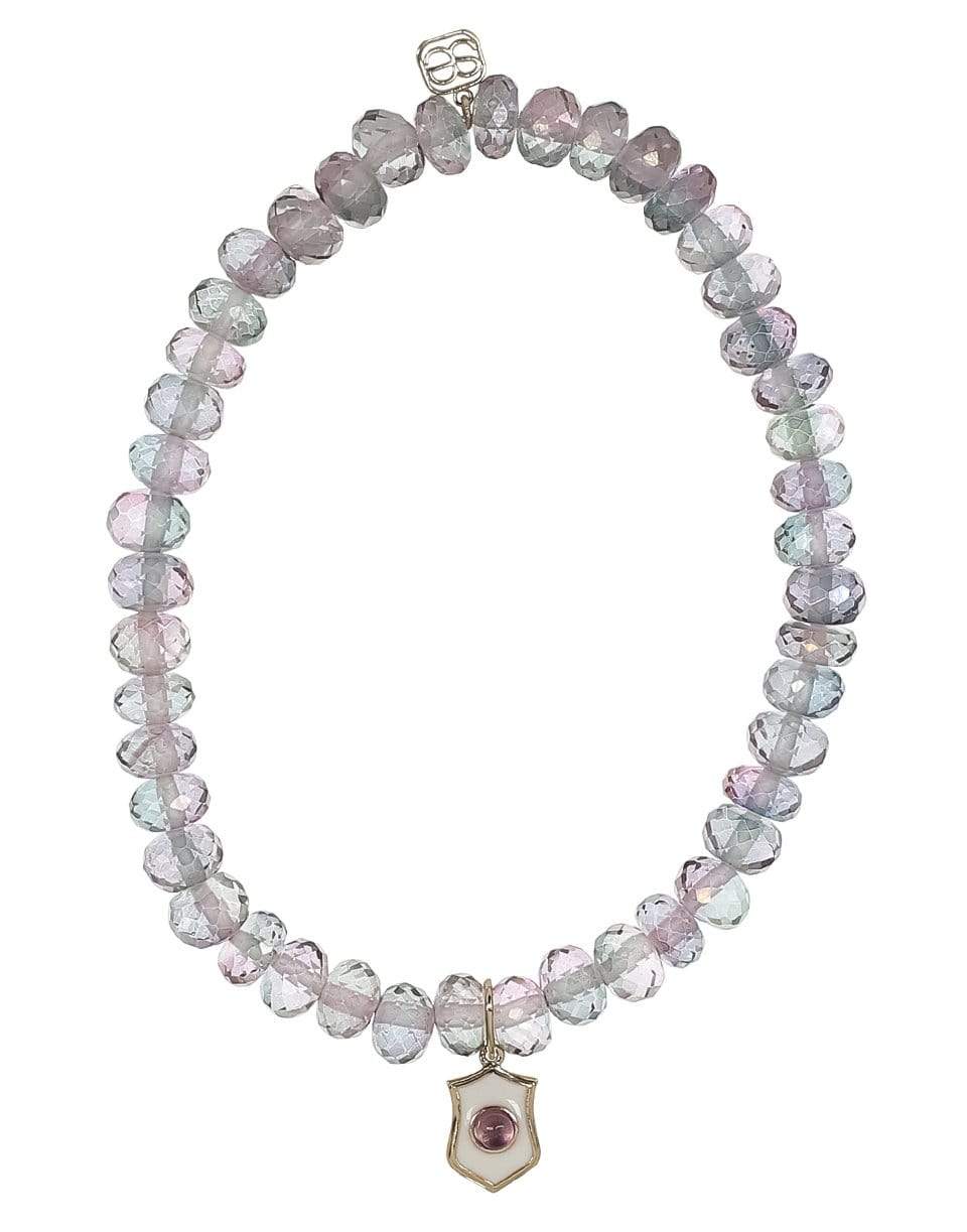 SYDNEY EVAN-Enamel Crest Mystic Quartz Bracelet-YELLOW GOLD