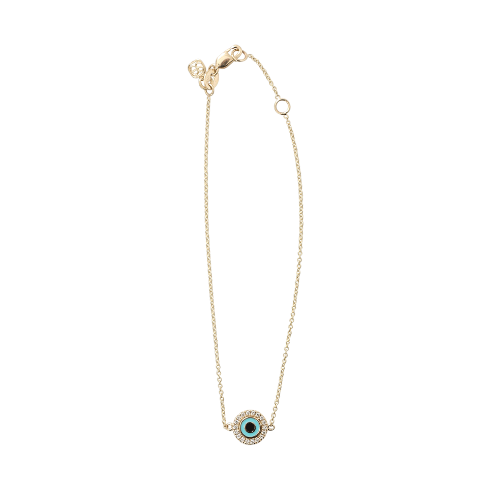 SYDNEY EVAN-Evil Eye Diamond Pave Bracelet-YELLOW GOLD