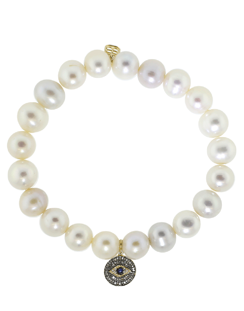 SYDNEY EVAN-Evil Eye Medallion Bracelet-YELLOW GOLD