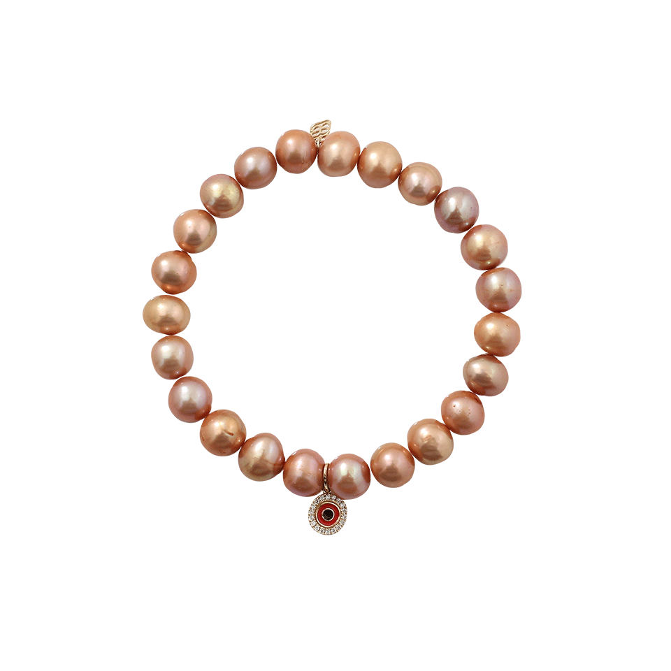 SYDNEY EVAN-Evil Eye Potato Pearl Beaded Bracelet-YELLOW GOLD