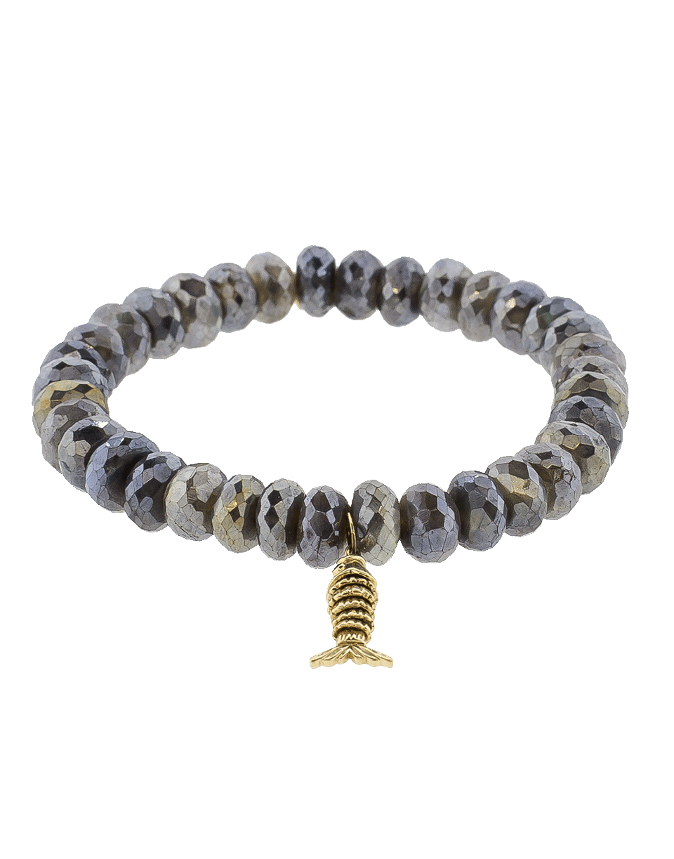 SYDNEY EVAN-Fish Charm Bracelet-YELLOW GOLD