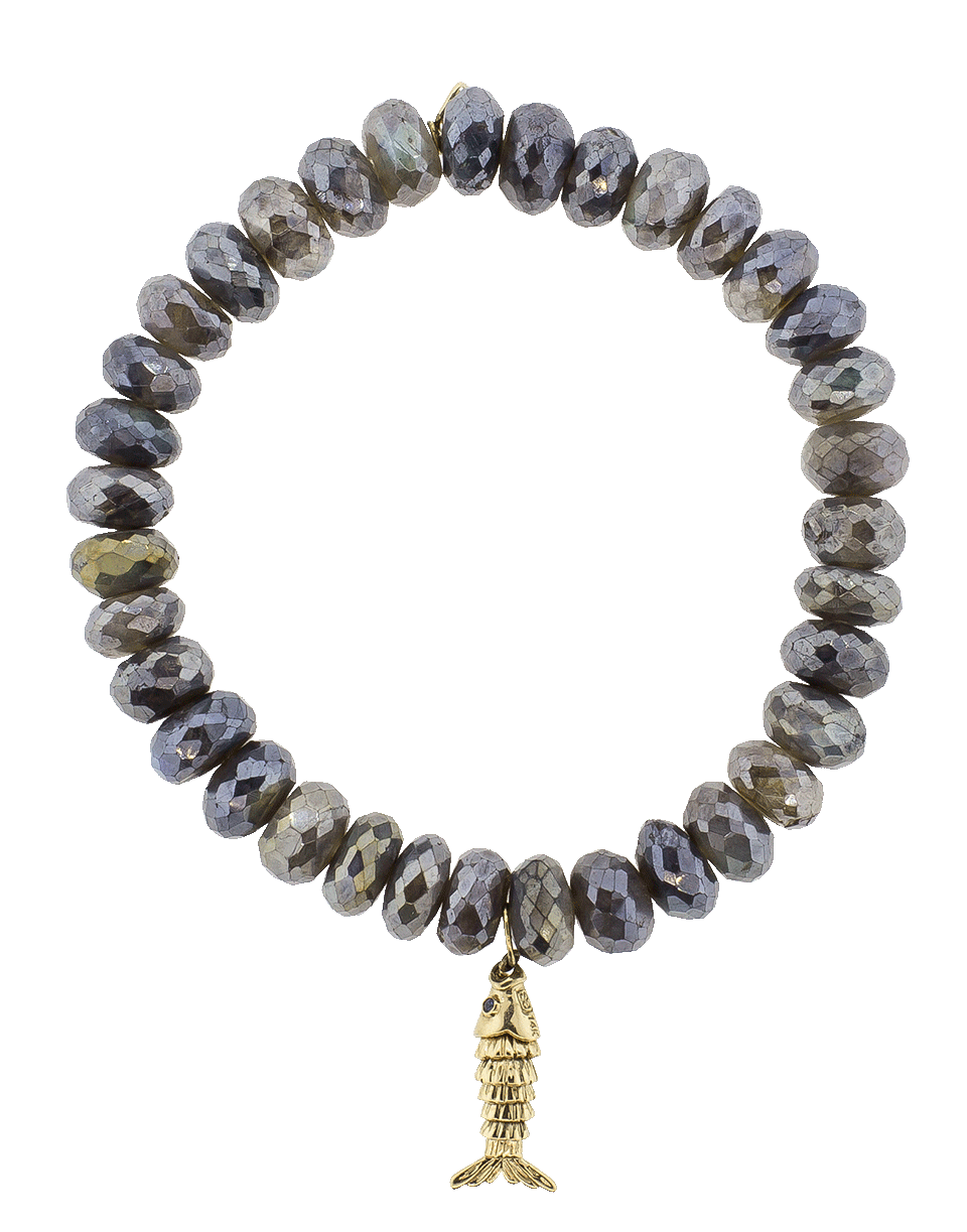 SYDNEY EVAN-Fish Charm Bracelet-YELLOW GOLD