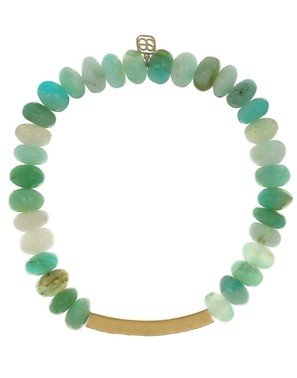 SYDNEY EVAN-Good Luck Peru Opal Bead Bracelet-YELLOW GOLD