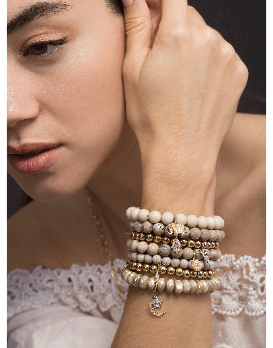 SYDNEY EVAN-Hamsa Charm Bracelet-YELLOW GOLD